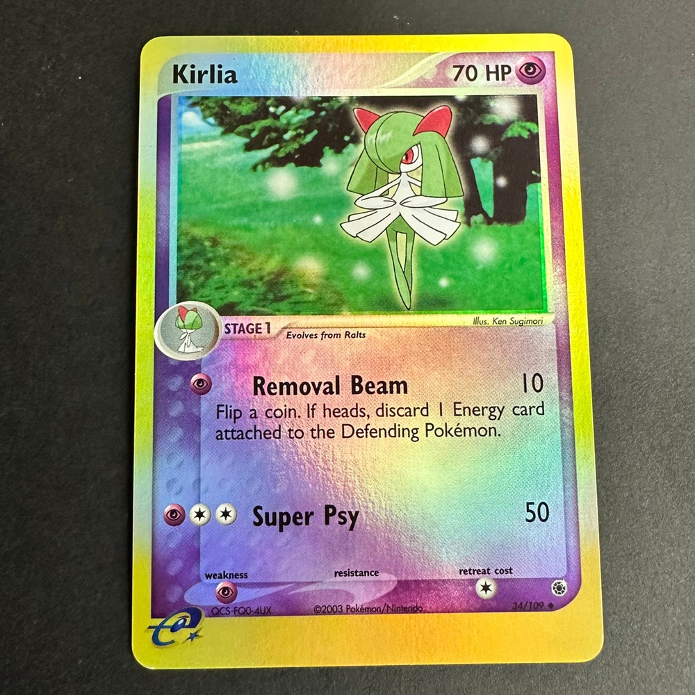 Pokemon TCG Kirlia 34/109 EX Ruby and Sapphire Uncommon Reverse Holo NM